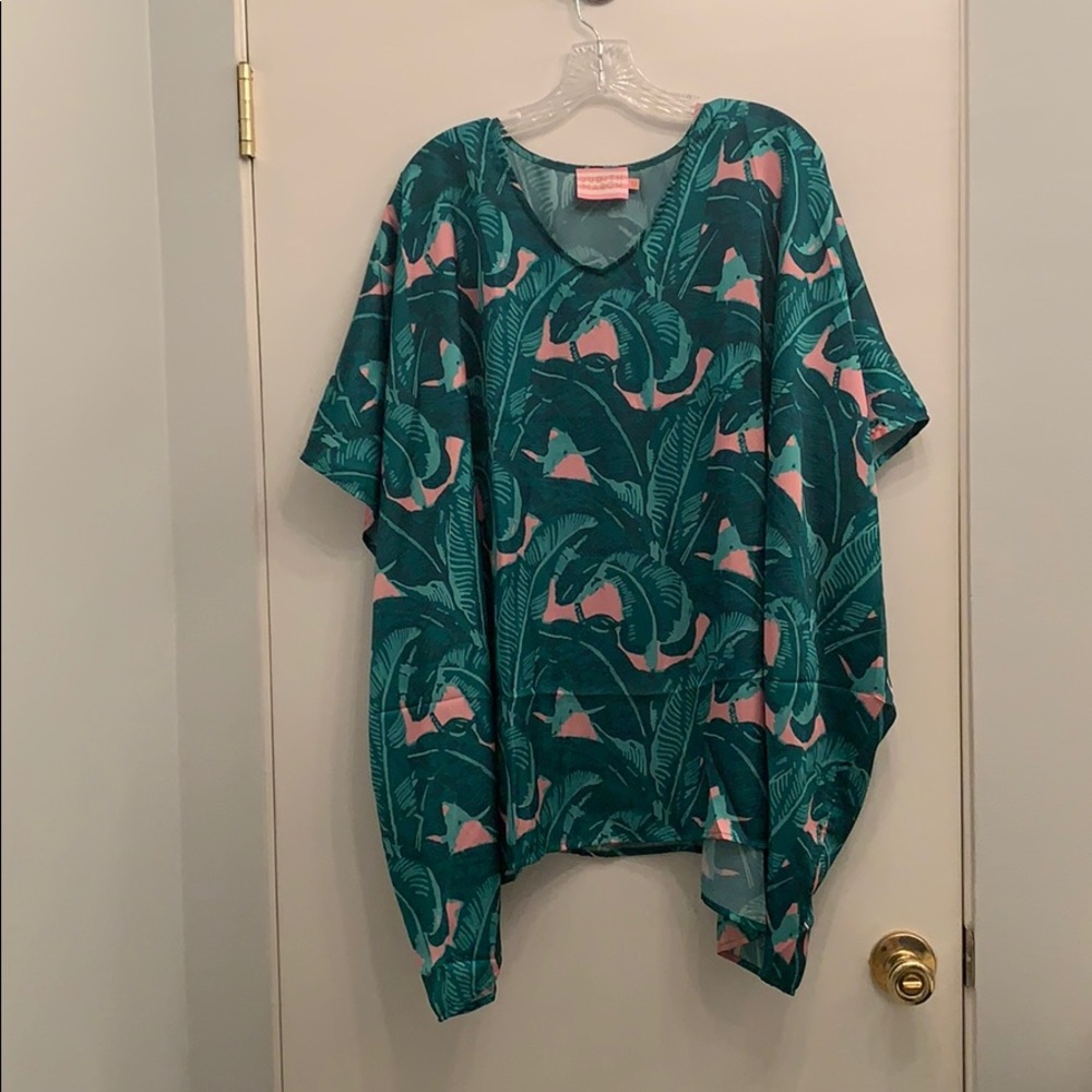 Judith March Palm Springs banana palm leaf tunic